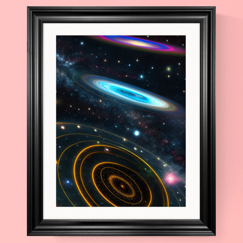 宇宙 絵 額縁あり
