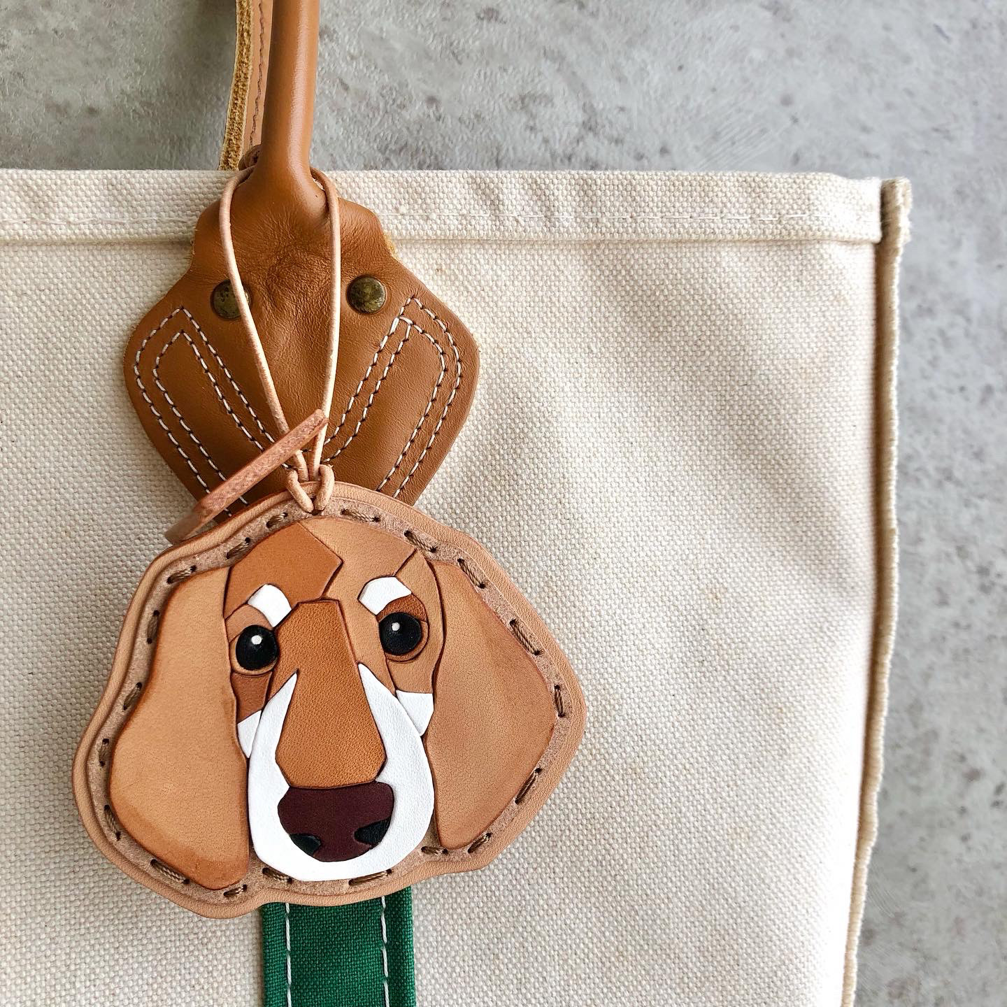 ■送料無料■ レザーバッグチャーム / Dachshund