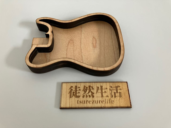 【高級材】エレキギターピック皿 木製トレイ メイプル(TL) 1枚目の画像