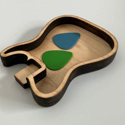 【高級材】エレキギターピック皿 木製トレイ メイプル(TL) 4枚目の画像