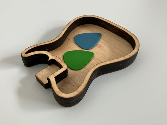 【高級材】エレキギターピック皿 木製トレイ メイプル(TL) 4枚目の画像