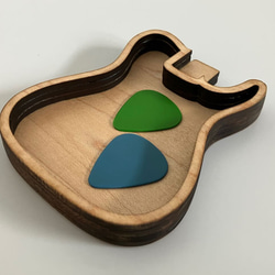 【高級材】エレキギターピック皿 木製トレイ メイプル(TL) 5枚目の画像