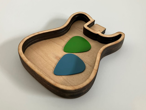 【高級材】エレキギターピック皿 木製トレイ メイプル(TL) 5枚目の画像