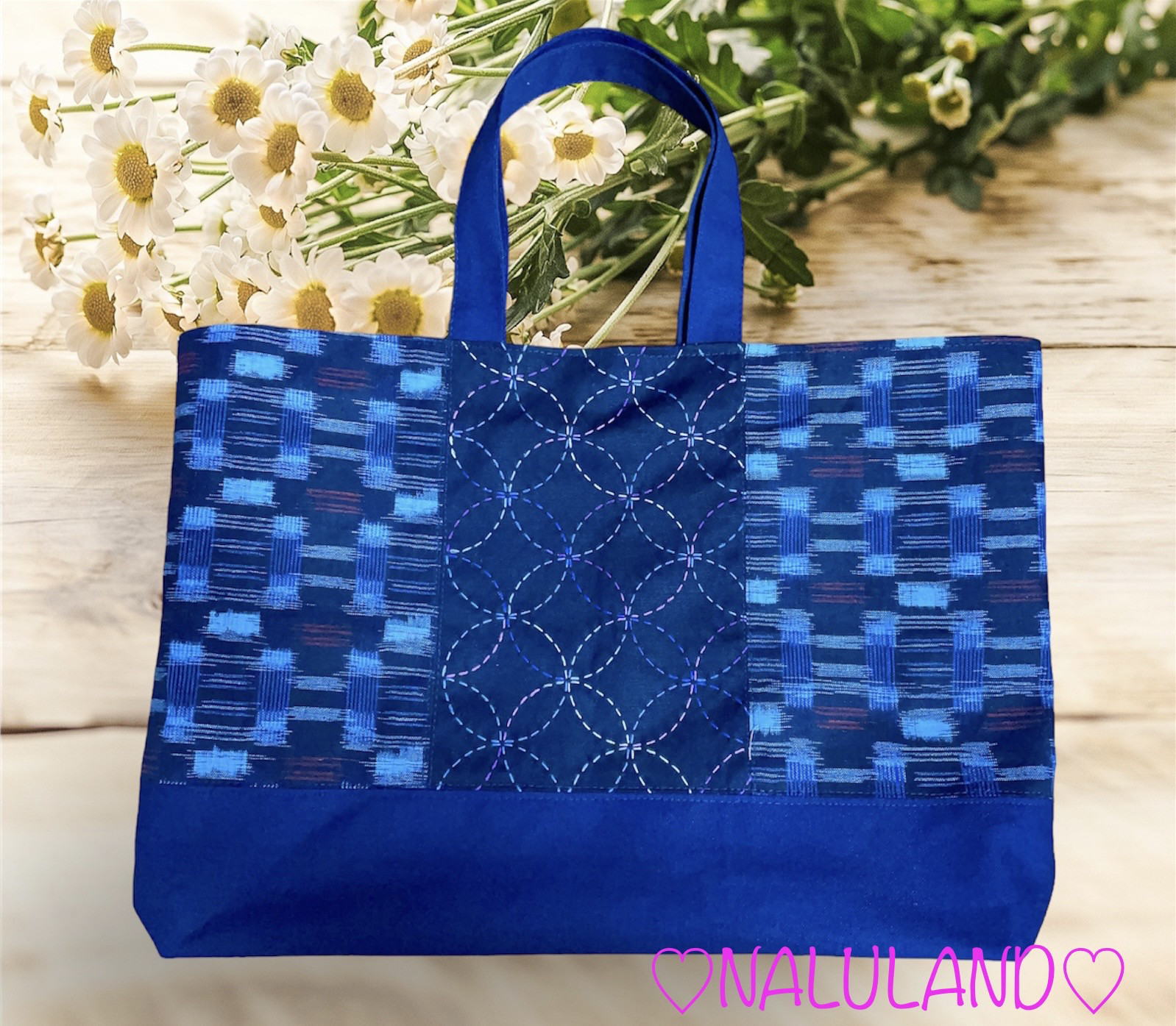 刺し子⭐︎帆布トートバッグ