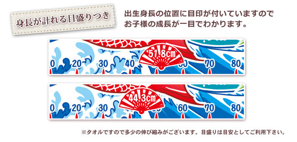 【全国送料無料】今治製名入れバスタオル「大漁旗　鯛＆富士山」※制作に約30営業日頂きます 3枚目の画像