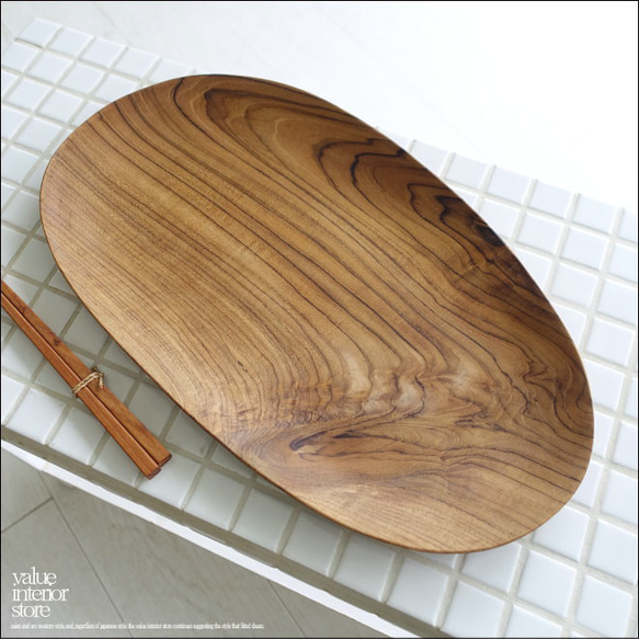 無垢材 ビーンズプレートL 盛り皿 パスタプレート 大皿 木の皿 ランチ