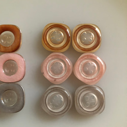 アンティーク ボタン 4個　ビンテージ 昭和 レトロ 個性的 ハンドメイド素材 日本製 ポップ アクセ　キャンディ　飴 6枚目の画像