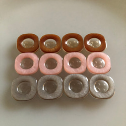 アンティーク ボタン 4個　ビンテージ 昭和 レトロ 個性的 ハンドメイド素材 日本製 ポップ アクセ　キャンディ　飴 5枚目の画像