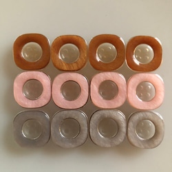 アンティーク ボタン 4個　ビンテージ 昭和 レトロ 個性的 ハンドメイド素材 日本製 ポップ アクセ　キャンディ　飴 2枚目の画像