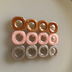 アンティーク ボタン 4個　ビンテージ 昭和 レトロ 個性的 ハンドメイド素材 日本製 ポップ アクセ　キャンディ　飴 4枚目の画像