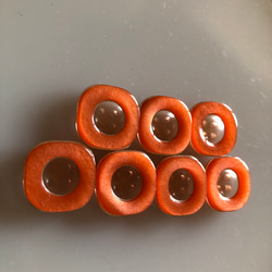 アンティーク ボタン 7個　ビンテージ 昭和 レトロ 個性的 ハンドメイド素材 日本製 ポップ アクセ 飴　キャンディ 4枚目の画像