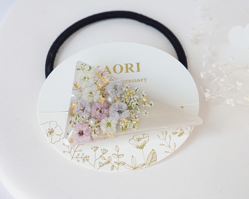 ピアス レジン かすみ草 青 パール チャーム 水色 結婚式 ドレス