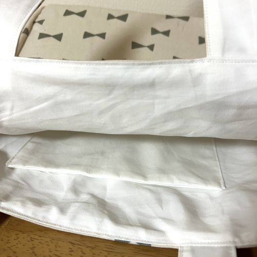 サイドポケットつきトートバッグ♡リボン トートバッグ fleur