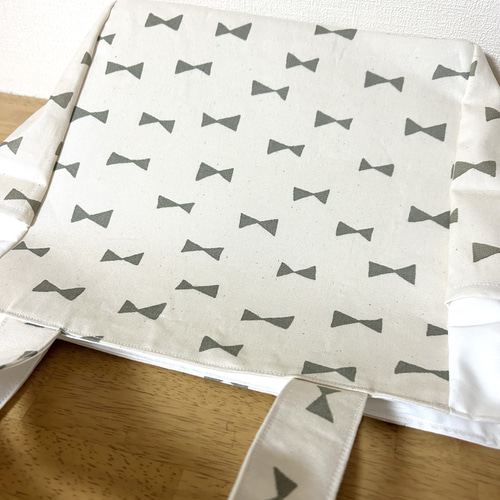 ♡れい✨パッチワークサイドポケット付き2wayトートバック サイドポケットつきトートバッグ♡リボン トートバッグ fleur