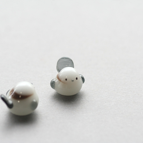 ガラスのミニチュア ”シマエナガ” 立体・オブジェ 工房ぺるる 通販