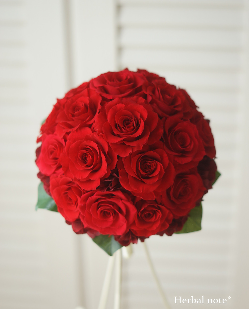 【受注制作＊ブーケ】PB-161｜プリザーブドフラワー｜ラウンドブーケ｜レッド