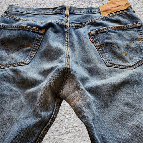 刺し子 パッチワーク Levi's501 W36 リメイク デニムパンツ 刺し子 パッチワーク Levi's501 W36 リメイク デニムパンツ
