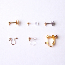 Timber Earrings 〜Petit cubes〜「Ocre」 第5張的照片