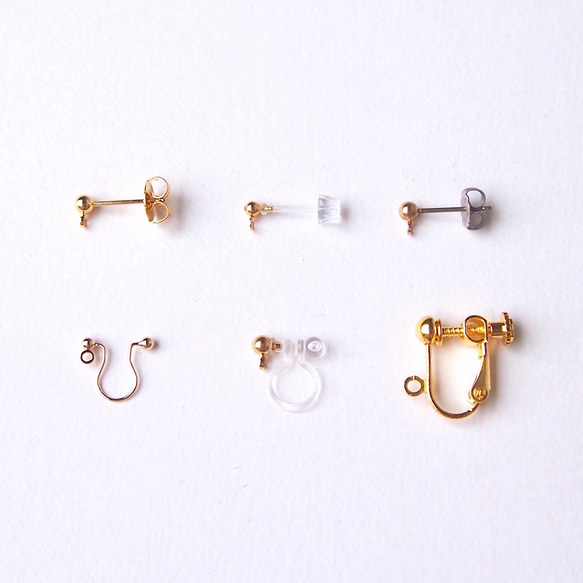 Timber Earrings 〜Petit cubes〜「Ocre」 第5張的照片