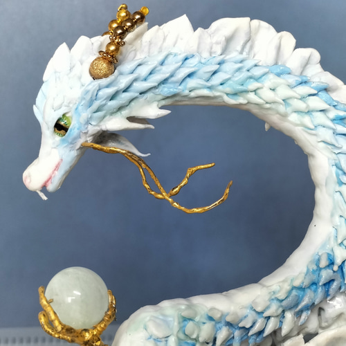 新発売の アクアマリンの龍 置物 その他置物 keokeo 通販 15949671 立体・オブジェ