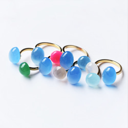 【13號/組合選擇】藍玉髓雙石民俗戒指（指環） 第1張的照片