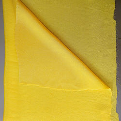 【古布】無地ちりめん 黄色ドール着物サイズ 3枚目の画像