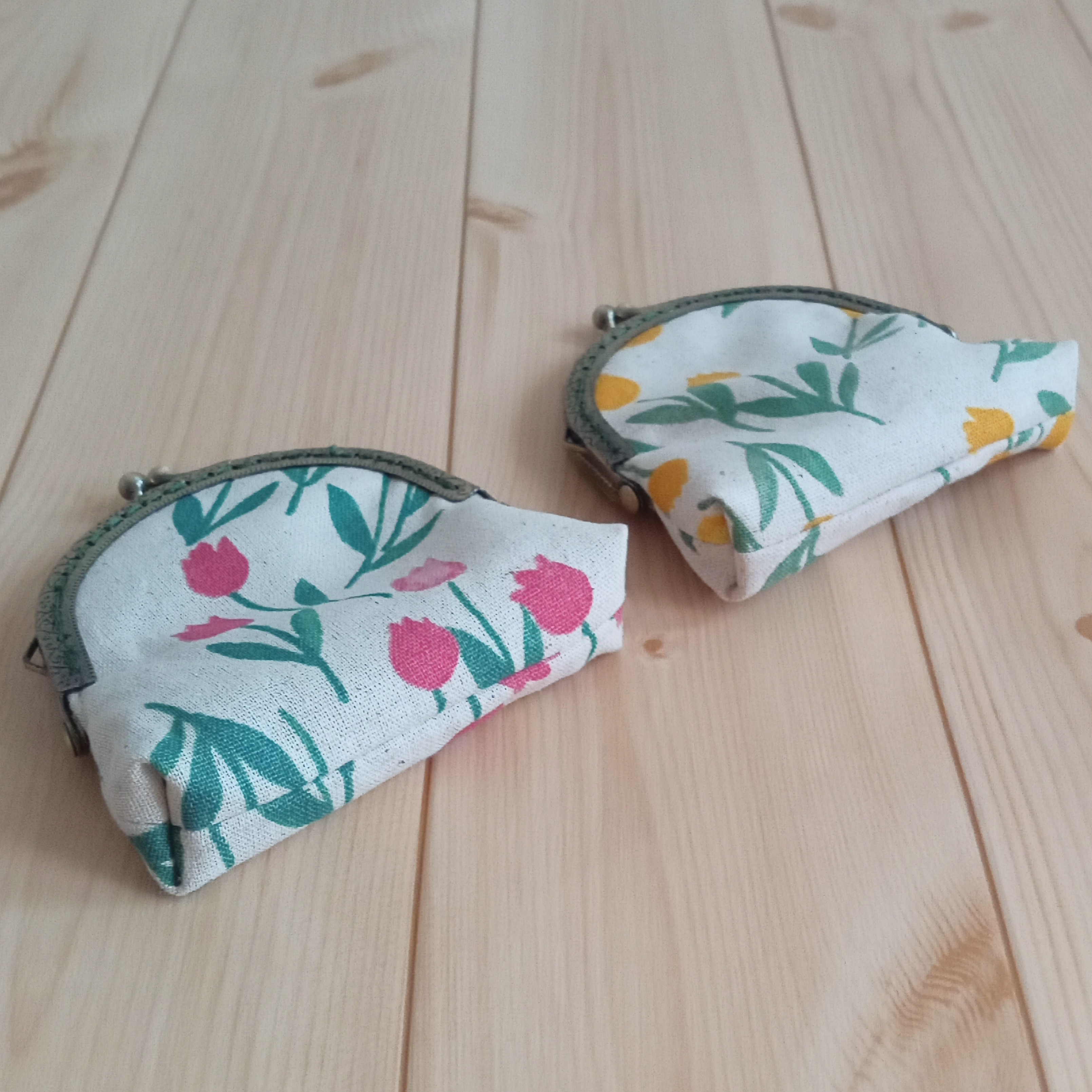 がま口ポーチ☆りす② （mina perhonen - ミナペルホネン ハンドメイド  