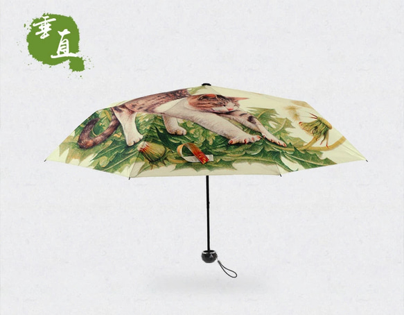 かわいい猫 傘 外出用 傘 旅行用 傘 8本骨 平型 傘 猫 折りたたみ 日傘 雨傘 かわいい デザイン 日傘 su06 11枚目の画像