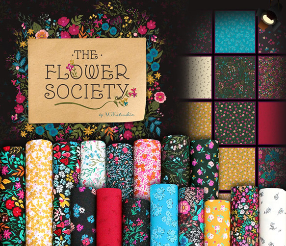 カットクロス Art Gallery Fabrics The Flower Society Wild at Heart 7枚目の画像