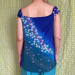 【贅沢を堪能】青のドレスとトップスの2点セット♡振袖リメイク 16枚目の画像