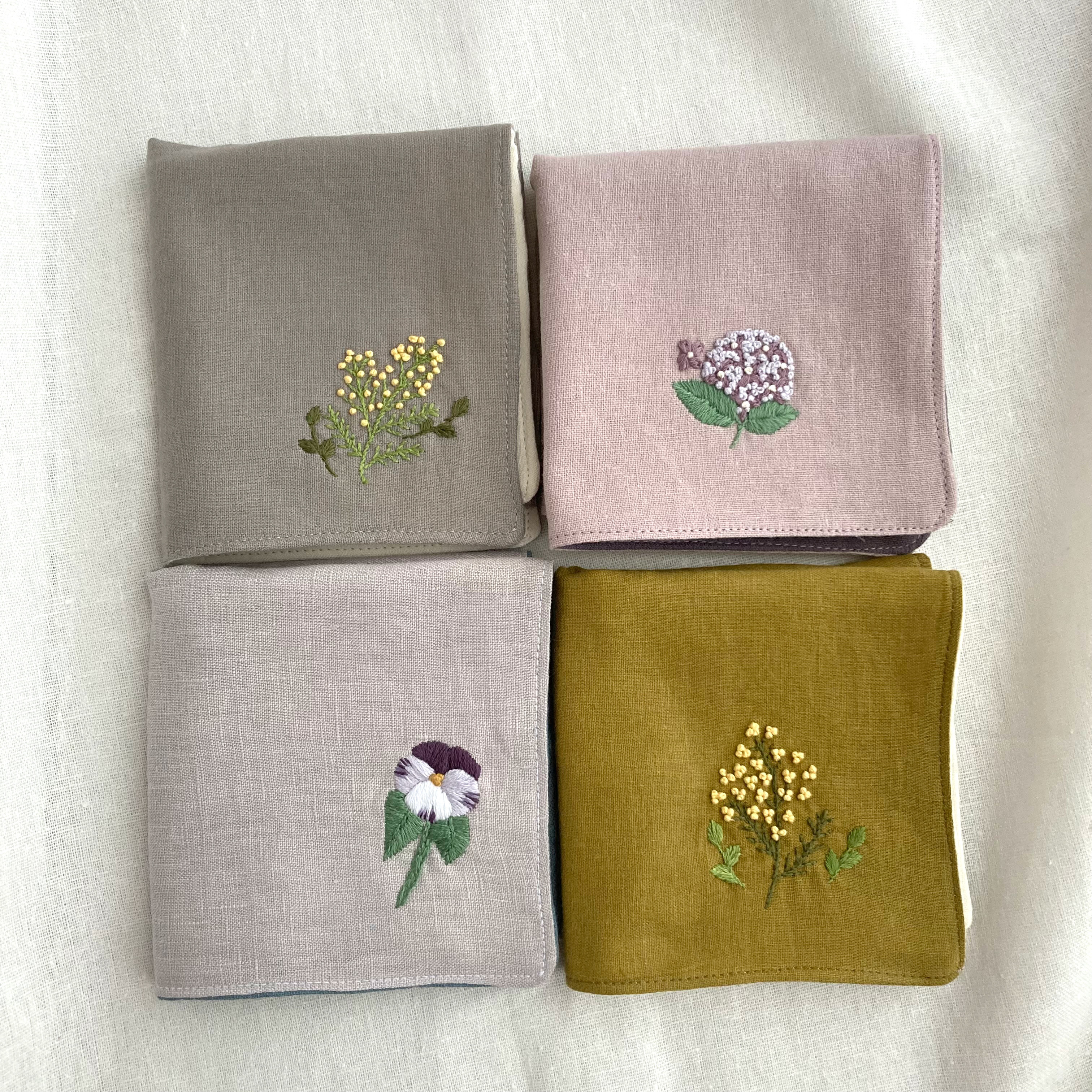 marble様専用 2400 ハンドメイド リネン トリプルガーゼ ハンカチ