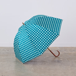 【晴雨兼用】coccaの日傘雨傘 gin-gam ‐ギンガム- 刺繍(ショート)《TPS-1143-1》 7枚目の画像