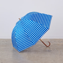 【晴雨兼用】coccaの日傘雨傘 gin-gam ‐ギンガム- 刺繍(ショート)《TPS-1143-1》 9枚目の画像