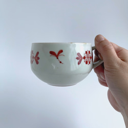 【新作】RED FLOWER　スープカップ 3枚目の画像