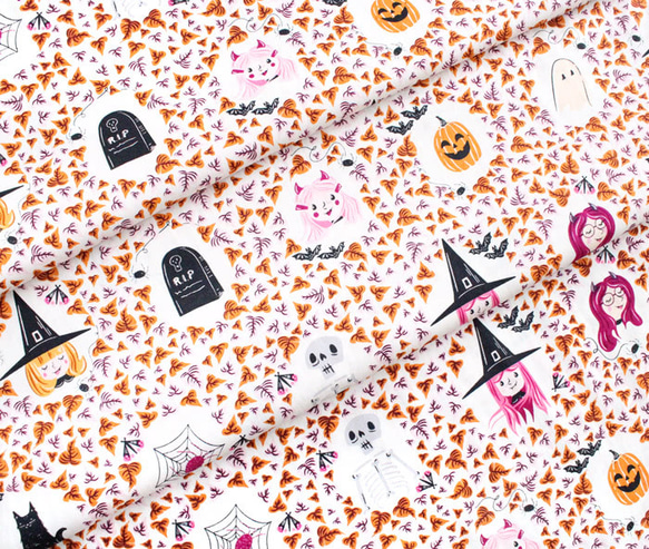 カットクロス Art Gallery Fabrics Spooky'n Sweeter Boo Crew 4枚目の画像