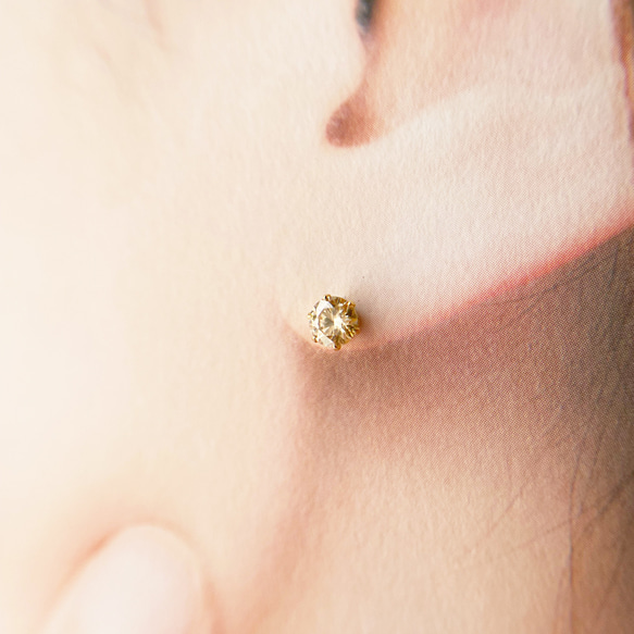 莫桑石單隻耳環/皮膚飾品 第6張的照片