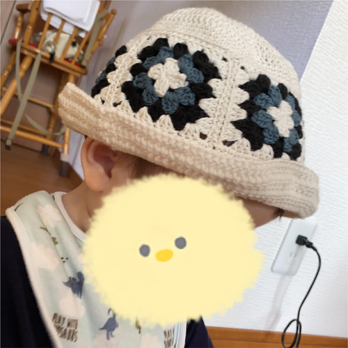 バケットハット グラニースクエア 猫耳帽子 ☺︎ 帽子