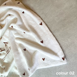 Blanket／heart（全3色）／ブランケット／名入れ／出産祝い 13枚目の画像