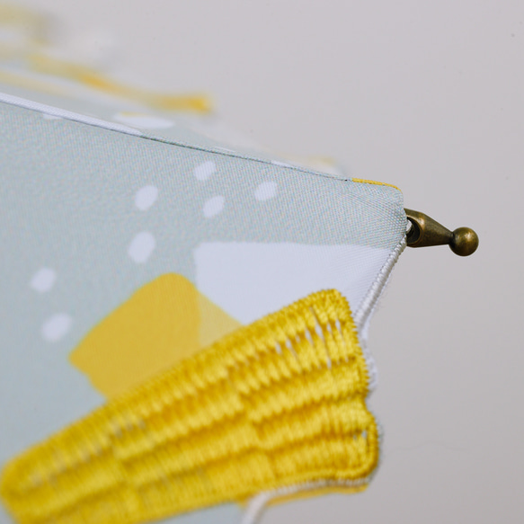 【晴雨兼用】coccaの日傘雨傘 Kumo ‐雲- 刺繍(ショート)《TPS-1145-1》 4枚目の画像