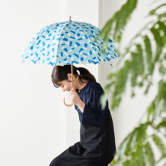 【晴雨兼用】coccaの日傘雨傘 Kumo ‐雲- 刺繍(ショート)《TPS-1145-1》 20枚目の画像