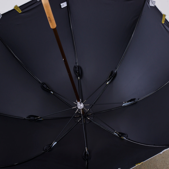 【晴雨兼用】coccaの日傘雨傘 Kumo ‐雲- 刺繍(ショート)《TPS-1145-1》 9枚目の画像