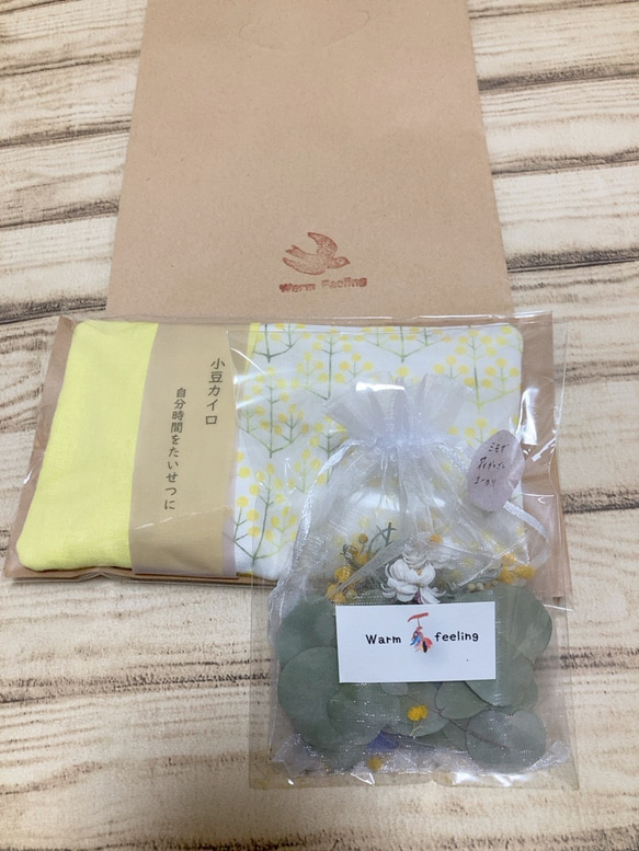 母の日　小豆カイロ　カバーセット　アロマ香るサシェプレゼント　送料無料 2枚目の画像
