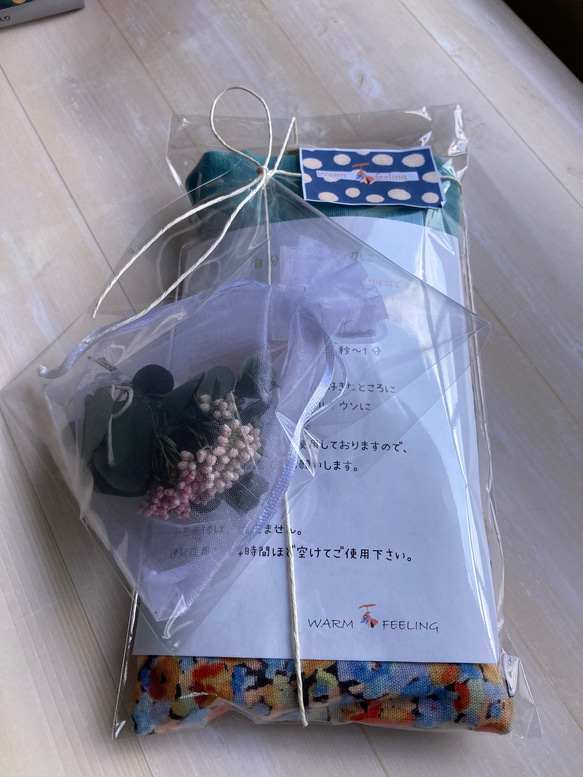 母の日　小豆カイロ　カバーセット　アロマ香るサシェプレゼント　送料無料 6枚目の画像