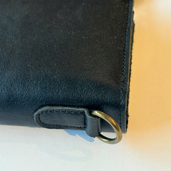 【New】L字ファスナー財布 牛革財布（本革）BLACK 4枚目の画像