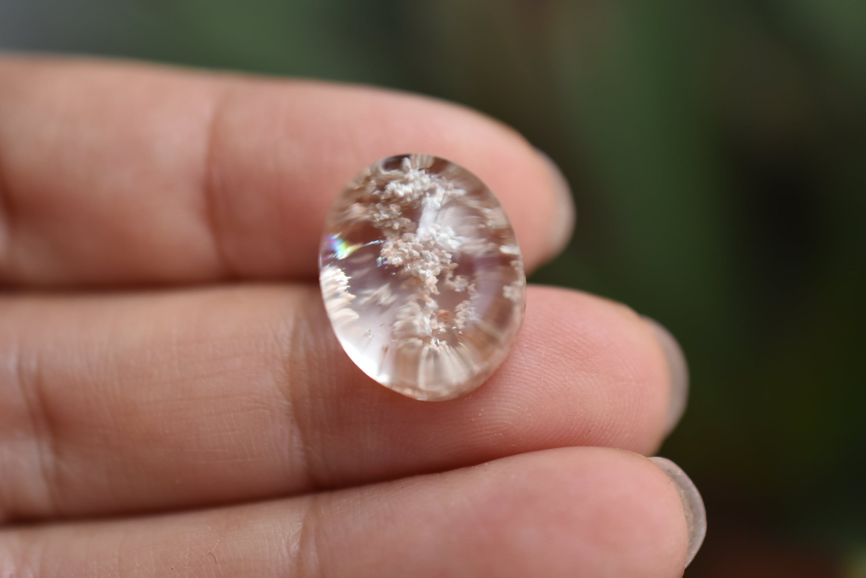 立体★ホワイトピンク★ガーデンクォーツs843