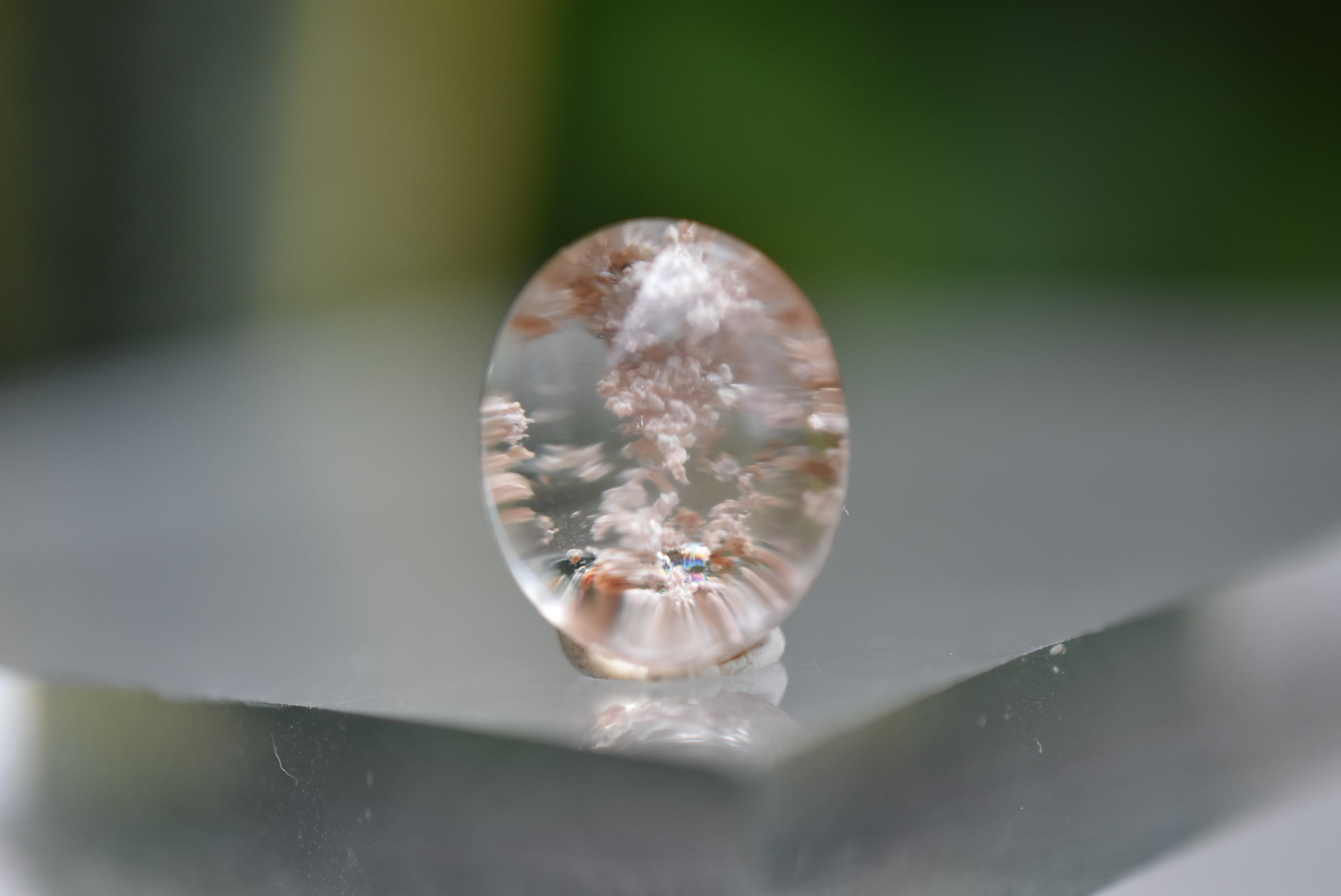 立体★ホワイトピンク★ガーデンクォーツs843