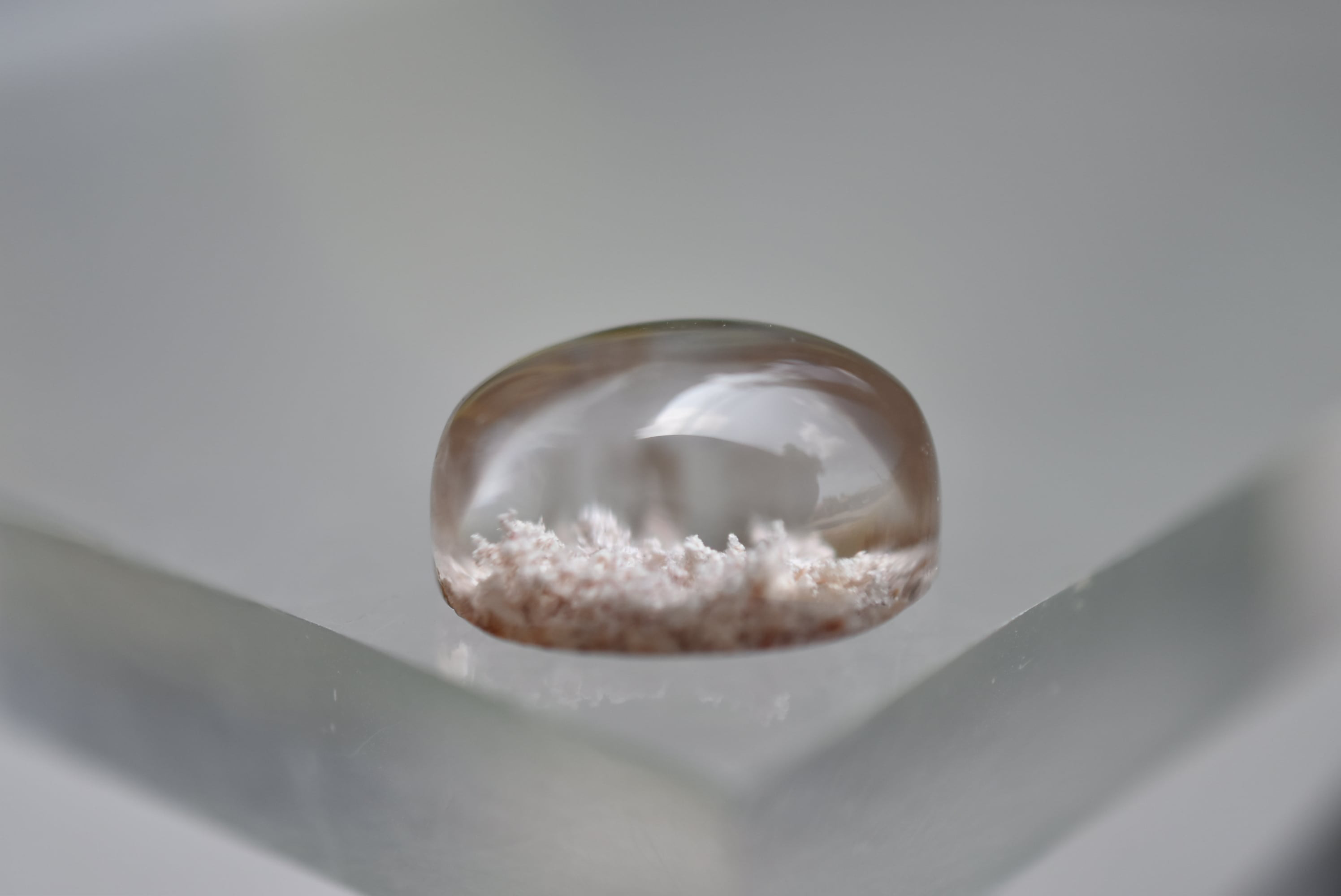 立体★ホワイトピンク★ガーデンクォーツs843