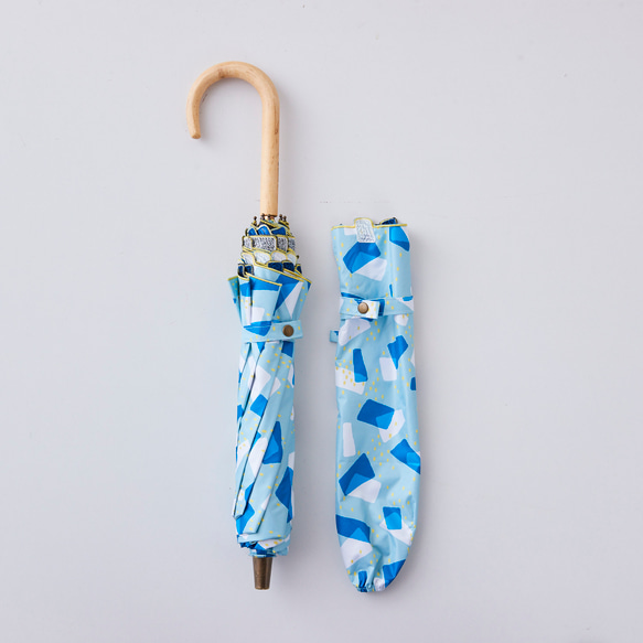 【晴雨兼用】coccaの日傘雨傘 Kumo ‐雲- 刺繍(折りたたみ)《TPS-1146-1》 13枚目の画像