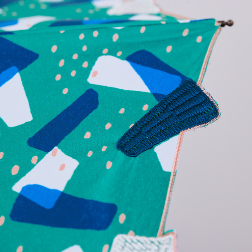 晴雨兼用】coccaの日傘雨傘 Kumo ‐雲- 刺繍(折りたたみ)《TPS