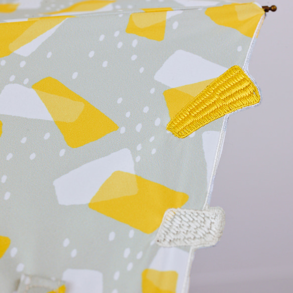 【晴雨兼用】coccaの日傘雨傘 Kumo ‐雲- 刺繍(折りたたみ)《TPS-1146-1》 4枚目の画像